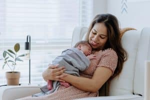 woman at the office of a lactation specialist near denver