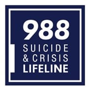 988 Suicide & crisis lifeline logo.